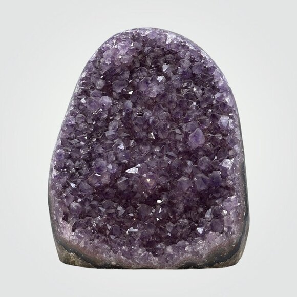Interiors in Balance Other - Amethyst Large Flat Base Dark Purple Crystal Cluster Geode Home Decor (AC)